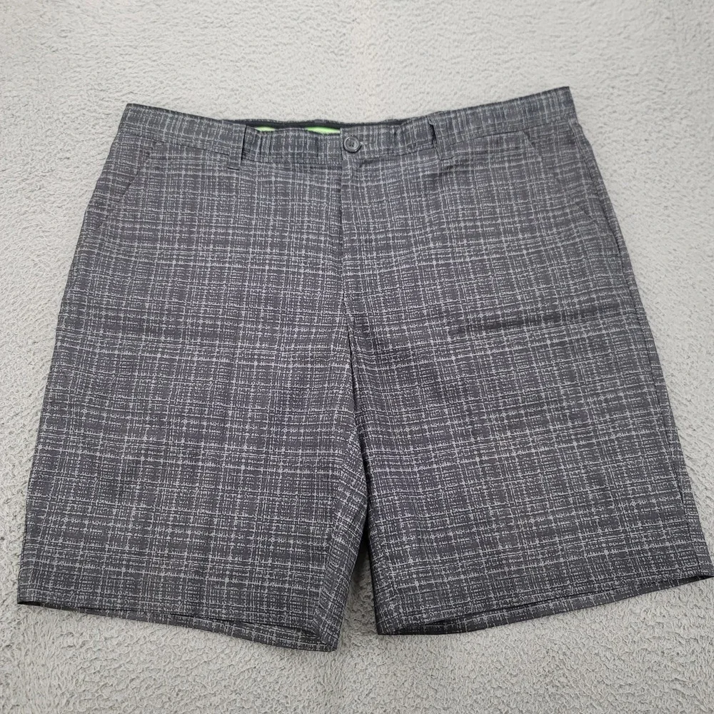 Greg Norman Shorts‎ Mens 38 Black Shark Slim Fit Mid Rise Board Shorts Outdoors